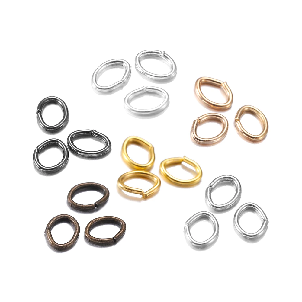 300pcs/lot Oval Jump Rings Split Rings Connectors Open Metal Rings Link Loops For DIY Earring Jewelry Making Accessories