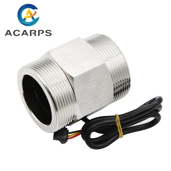 1-1/2" inch DC 5-18V water flow sensor 304 stainless steel flow sensor water control liquid sensor switch