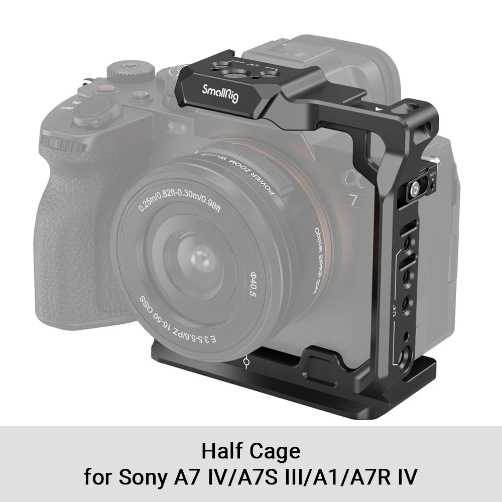 SmallRig A7m4 A7 IV Kompletter DSLR-Kamerakäfig für Sony Alpha a7iv A7 IV / Alpha 7S III Advanced Cage Kit L-Halterung Grundplatte -3667B