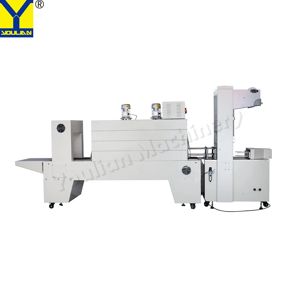 BSE5040A Automatic Water Bottle Canned Beer Juice Boxed Drinks Can PE Film Heat Tunnel Shrink Packing Wrapping Machine