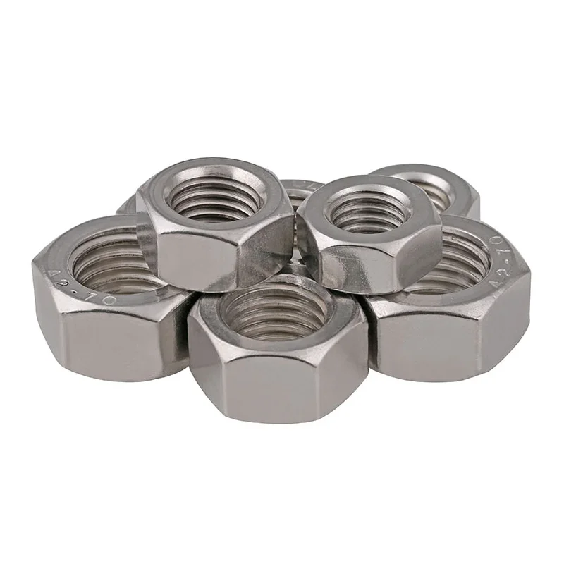 M1/1.2/1.4/1.6/2/3/4/5/6/8/10/24/64 304 Stainless Steel  DIN934 Metric Thread Hexagon Nuts