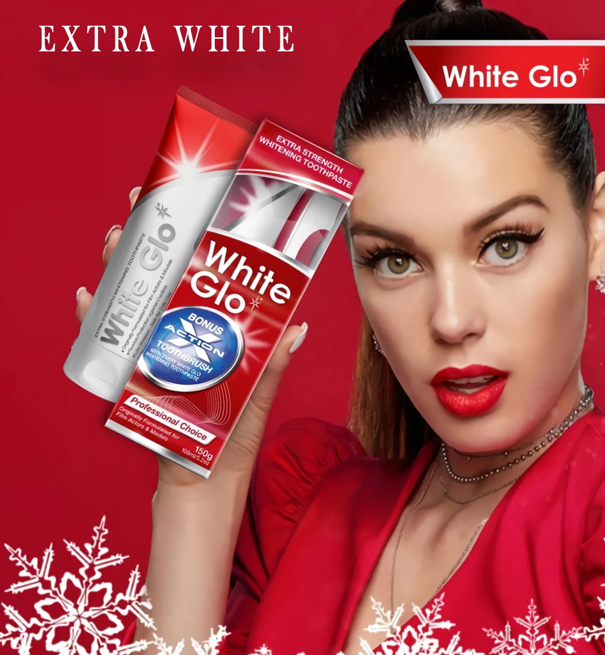 White Glo Professional Choice Extra Strength Whitening Toothpaste 150 Gr - Toothbrush Gift