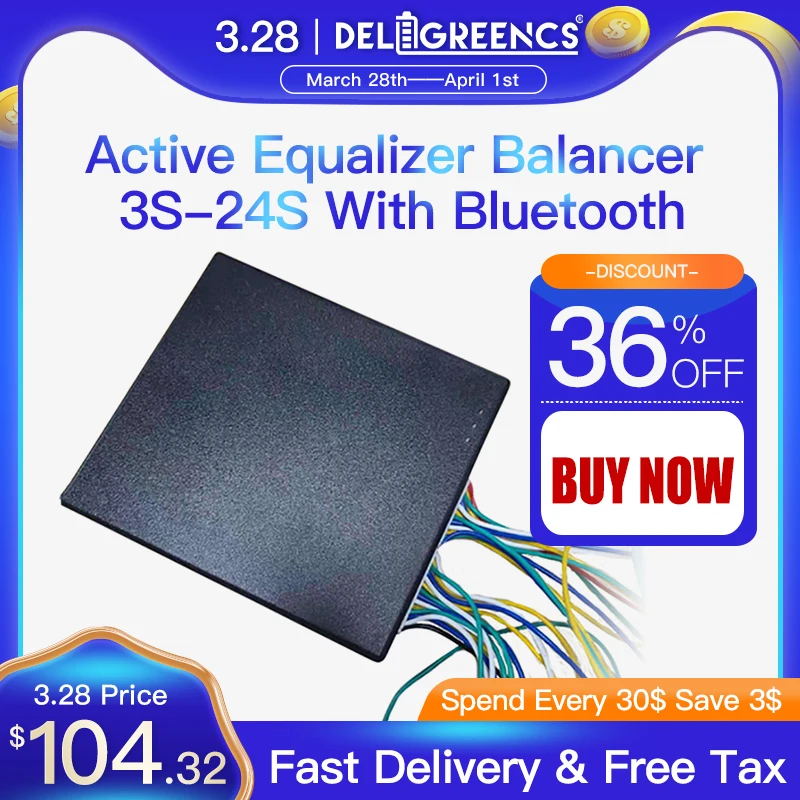 5A Balancer Current Smart Active Equalizer Balancer 3S-24S With Bluetooth  Lifepo4/Lipo/LTO Battery Energy Capacitor Wholesale