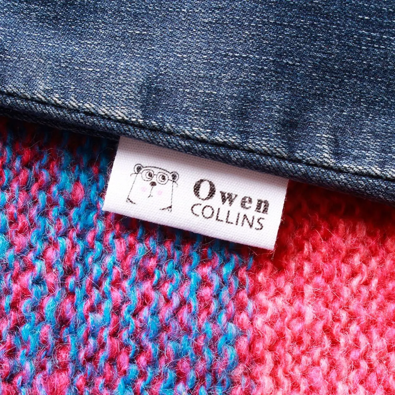 

Handmade Cotton Label with Logo or Text, Sewing Accessories, Tags for Knitted Things, Custom,Personalizada, Gift Tags, 35x50mm