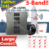 BigSale!! B20 800/900/1800/2100/2600 CellPhone 4G Cellular Amplifier GSM Repeater 2g3g4g MobilePhones  Signal Booster