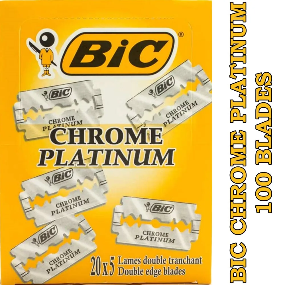 BIC Chrome Double Edge Razor Blade, 100 Pcs Bic Blades