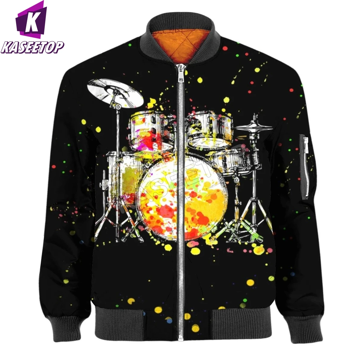 

Popular Drum Music Jumper Men's Winter Jacket Cosplay Costume Casual Unisex 3D Full Print Bomber Jacket Tracksuit Zipper Coat