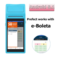 Android 8.1 PDA e-Boleta SII Sistema Maquina Recibo Boleto Thermal Printers BT Wireless Handheld POS Printer Barcode Scanners 1D