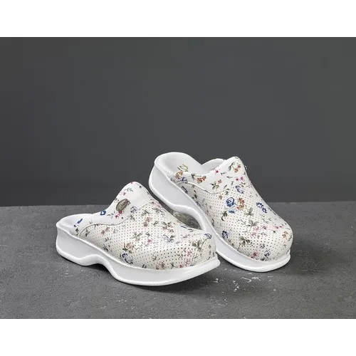 Sabo Flower Patterned Hospital Nurse Doctor Slippers