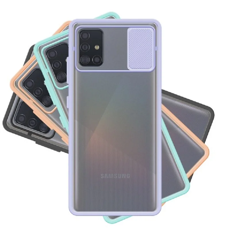 SMOKED GEL case COMPATIBLE with SAMSUNG GALAXY A01 CORE soft TPU case with sliding cover for camera lens