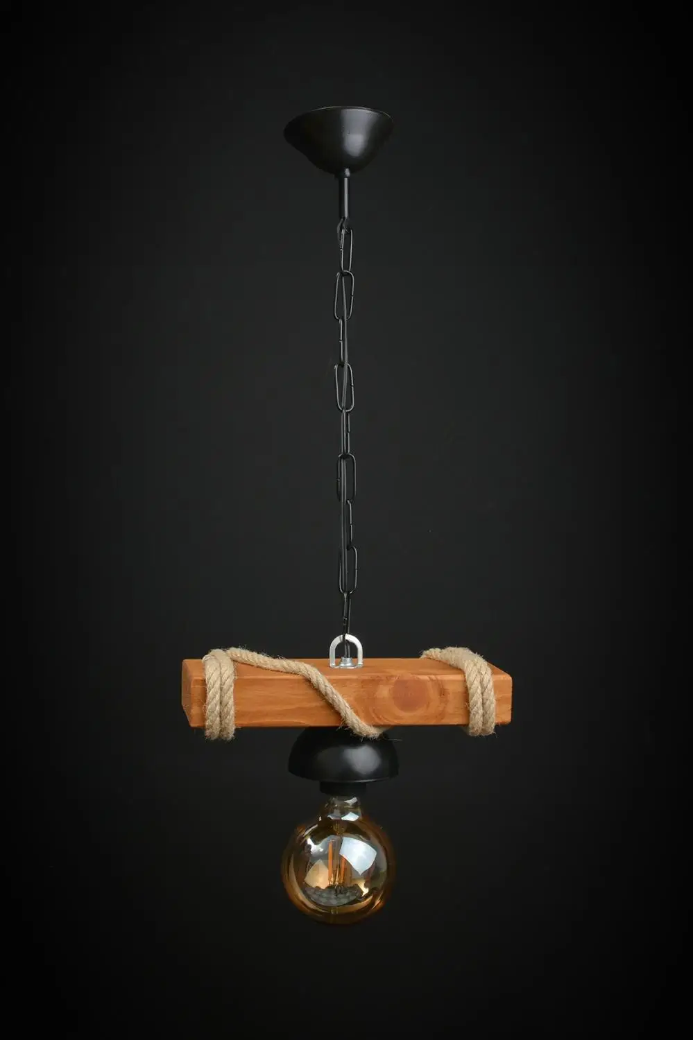 جميع المنزل الخشب حبل 3 قطعة أضواء الثريا ريفي ضوء أنيق الرجعية غرفة المعيشة غرفة المعيشة