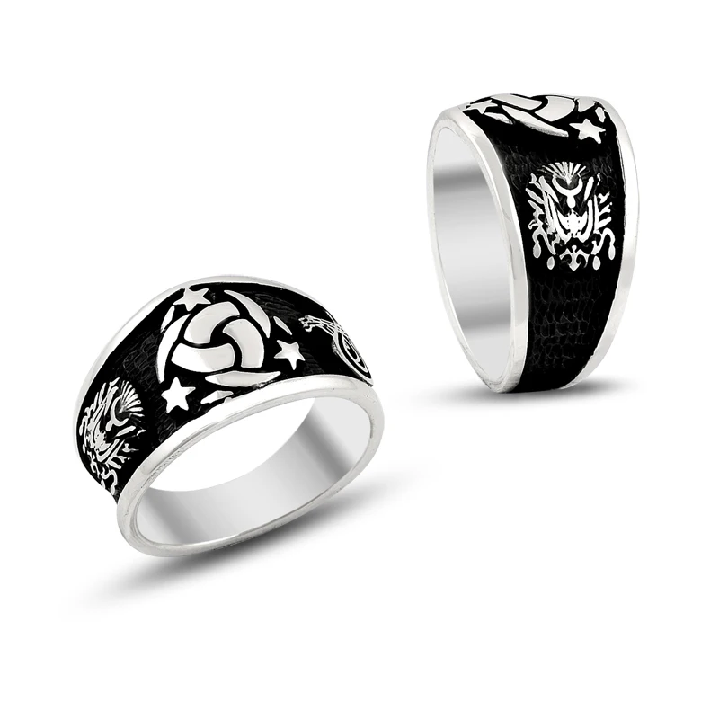 925 Silver Handcraft Ottoman Rings for Men