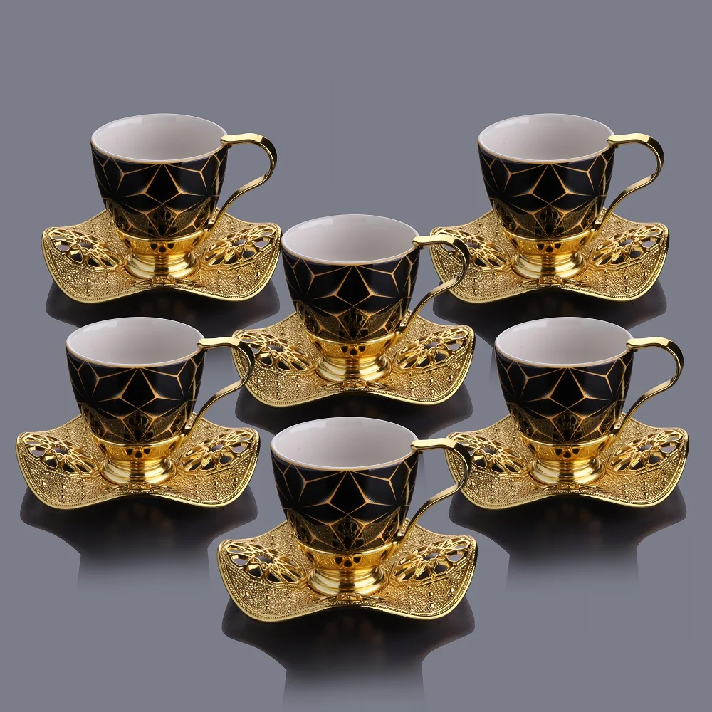 Ni̇sa Coffee Set - Gold Color