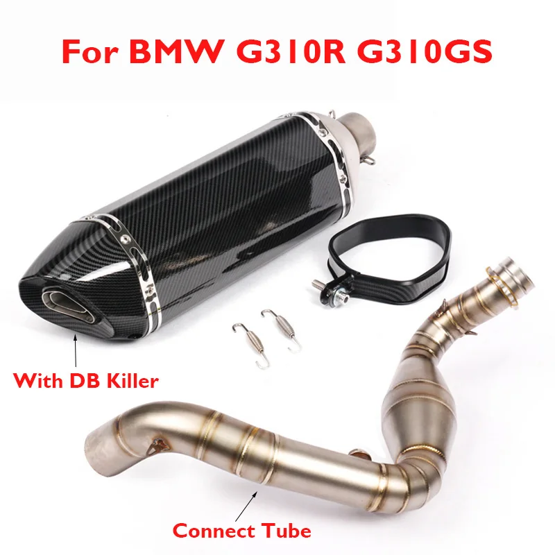 Motorcycle Exhaust Slip on G310R G310GS Muffler Escape Silencer Tail Tip Connect Link Tube for BMW G310R G310GS