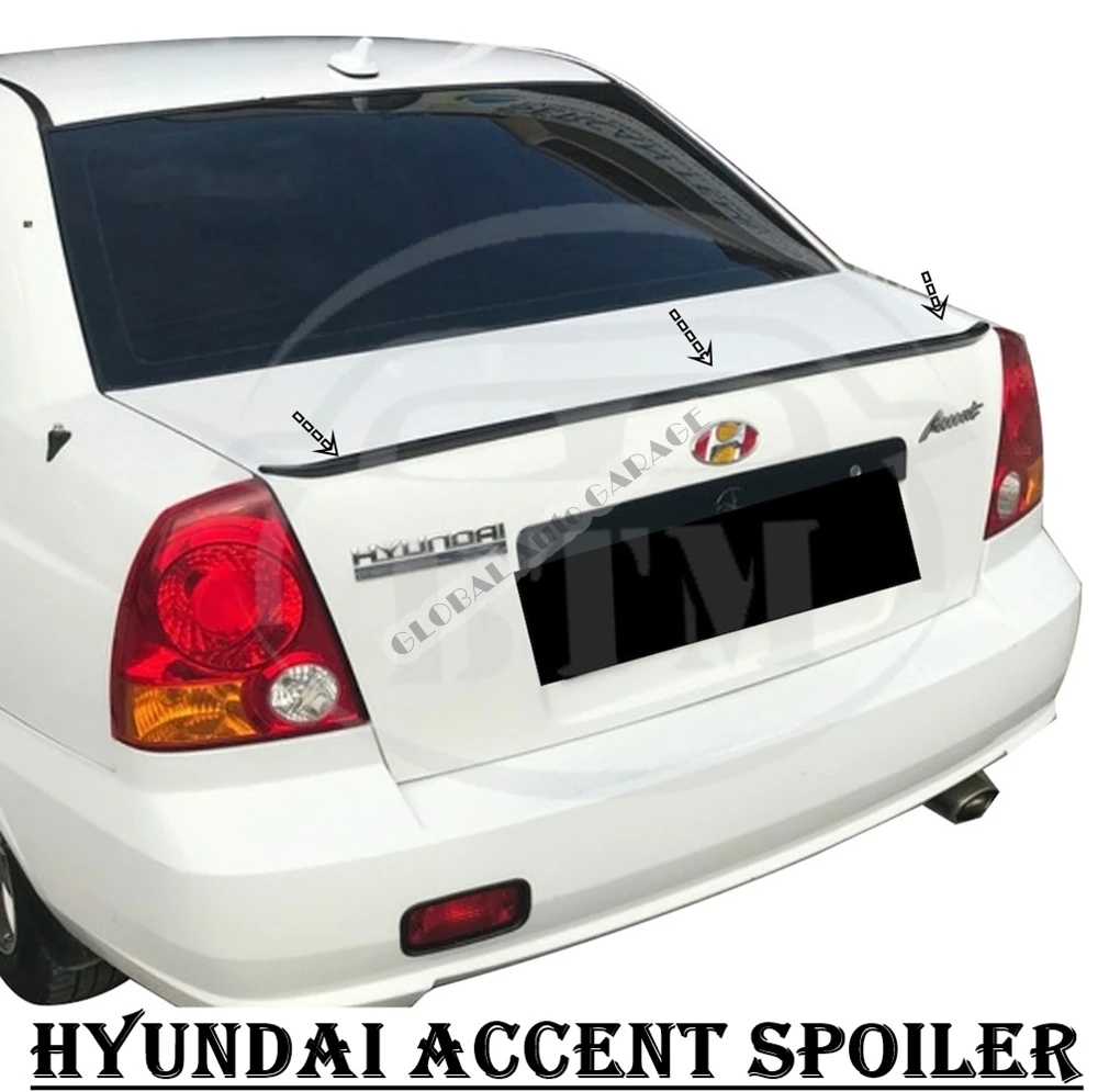 For HYUNDAI ACCENT Spoiler 2006-2021 Auto Accessory Universal Spoilers Car Antenna For Car Styling Sill Diffüser