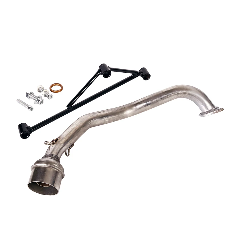 For Yamaha GY6 125 GY6-150 All Years Motorcycle Exhaust System Front Header Pipe Middle Connect Link Tube Stainless Steel