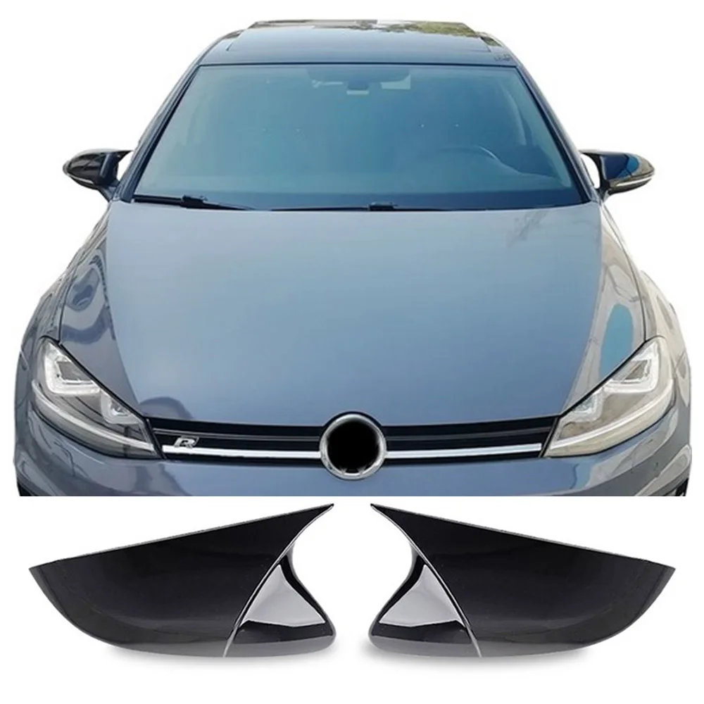 For Volkswagen Golf 7 Bat Batman Mirror Cover Piano Black. 2012 and Up  A + Quality. VW Tuning Design Car Accessory