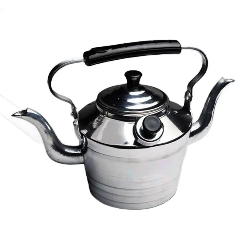 Double Spout Aluminum Camping Teapot Bakelite Heat Proof Handle Picnic Camping Outdoor Quality Double Bowl Teapot