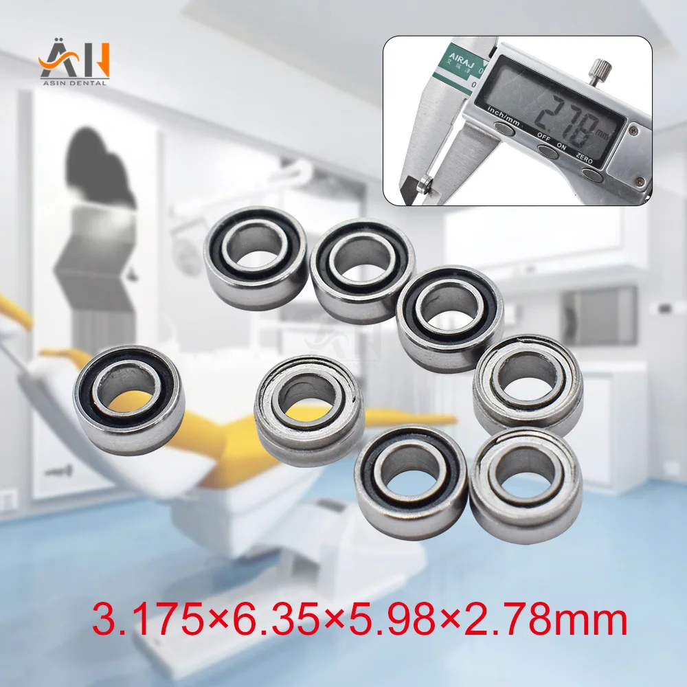 10Pcs High Quality KAVO Dental Ceramic Bearings Balls 3.175*6.36*5.98*2.78mm Compatible Handpiece Bearing With Dust Cover