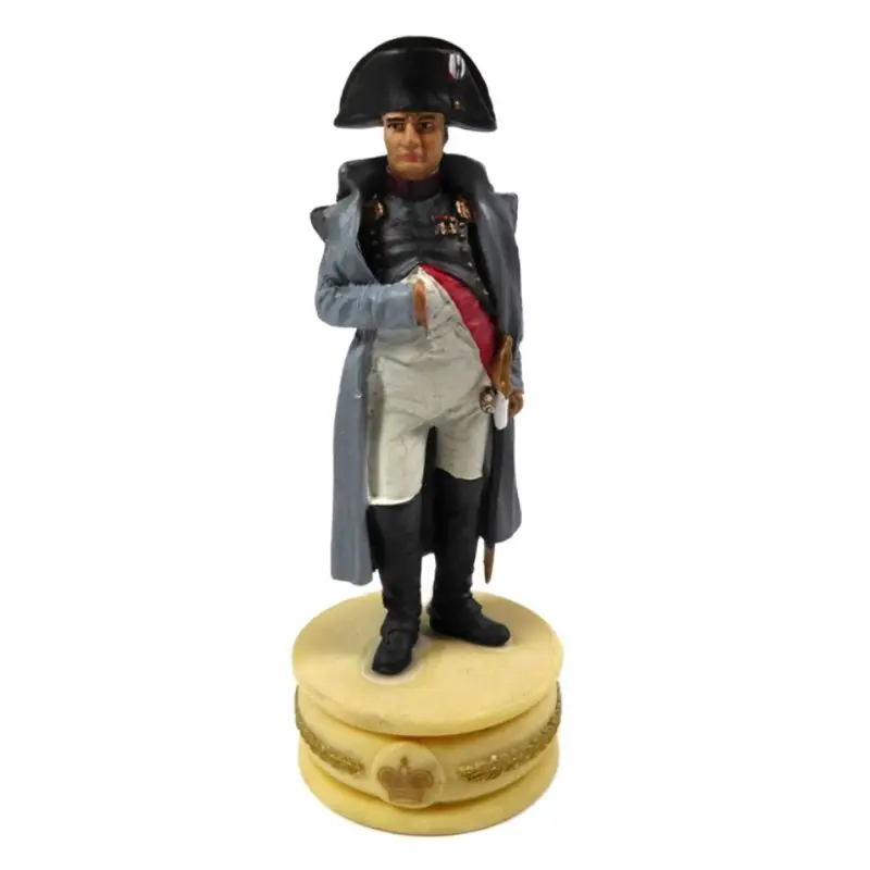 Altaya, Napoleonic Chess Figure White King Napoleon Bonaparte NAC001, Scale 1:32, Lead and 7.5 cms. Height with Base, Napoleon Collection Battle of Austerlitz Chess Collection