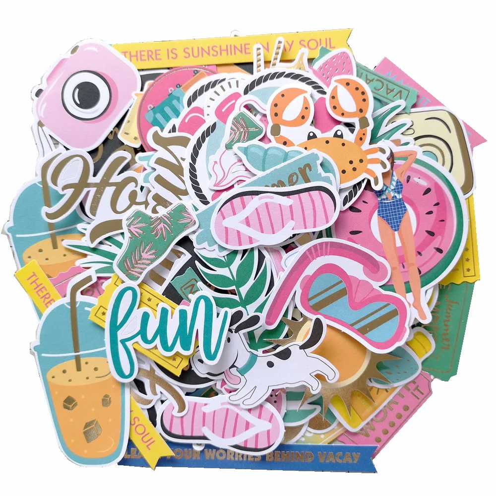 Creative Path 128 Stück Ocean Breeze Scrapbooking-Stanzformen, Ephemera, Strand- und Küstenmotiv, ausgestanzte Papierausschnitte für Journaling und Kartenherstellung – Detail 6