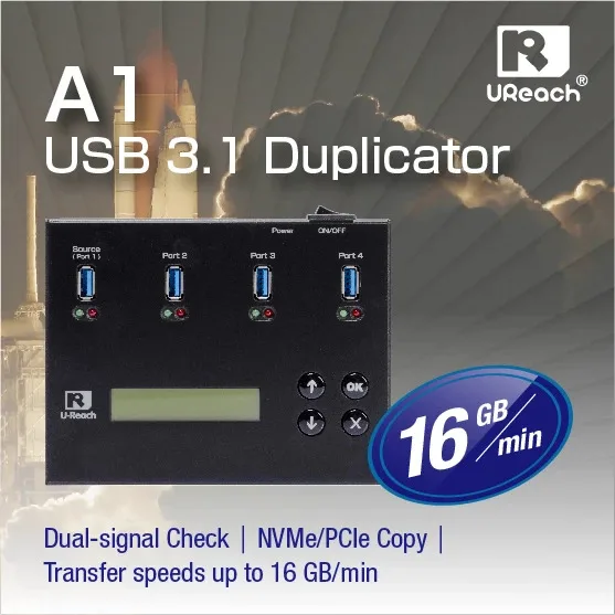 U-Reach A1 1 ถึง 3 USB3.1 USB ก๊อปปี้เจ้า USB HDD โคลนเนอร์และก๊อปปี้เจ้าฮาร์ดดิสก์ภายนอก