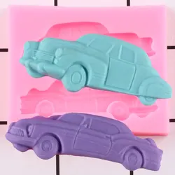 Baby Toy Car Silicone Molds Cupcake Topper Fondant Mold DIY Party Cake Decorating Tools Resin Clay Candy Chocolate Gumpaste Mold