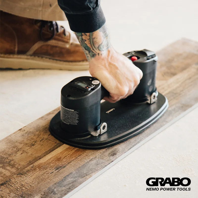 Grabo Pro Lifter Grabbing Force 375 lbs Glass Concrete Drywall Timber Electrical Appliances Powerful Cordless Suction Tool