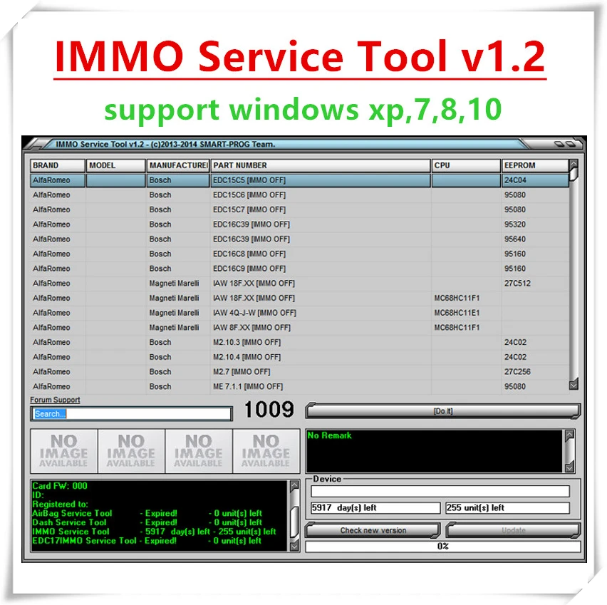 Newest IMMO Pin Code Calculator V1.3.9 for Psa Opel Fiat Vag Unlocke+ IMMO SERVICE TOOL V1.2 PIN Code and Immo off Works