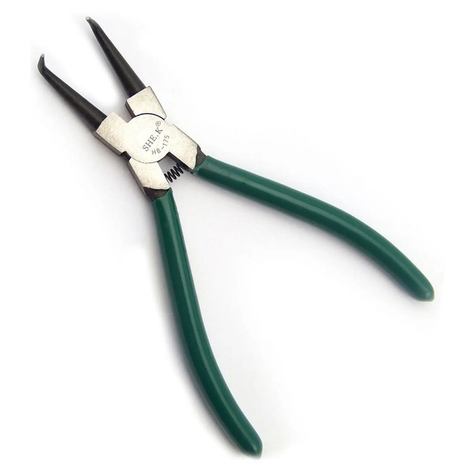 Curved plier for circlip/washers/safety rings 125mm