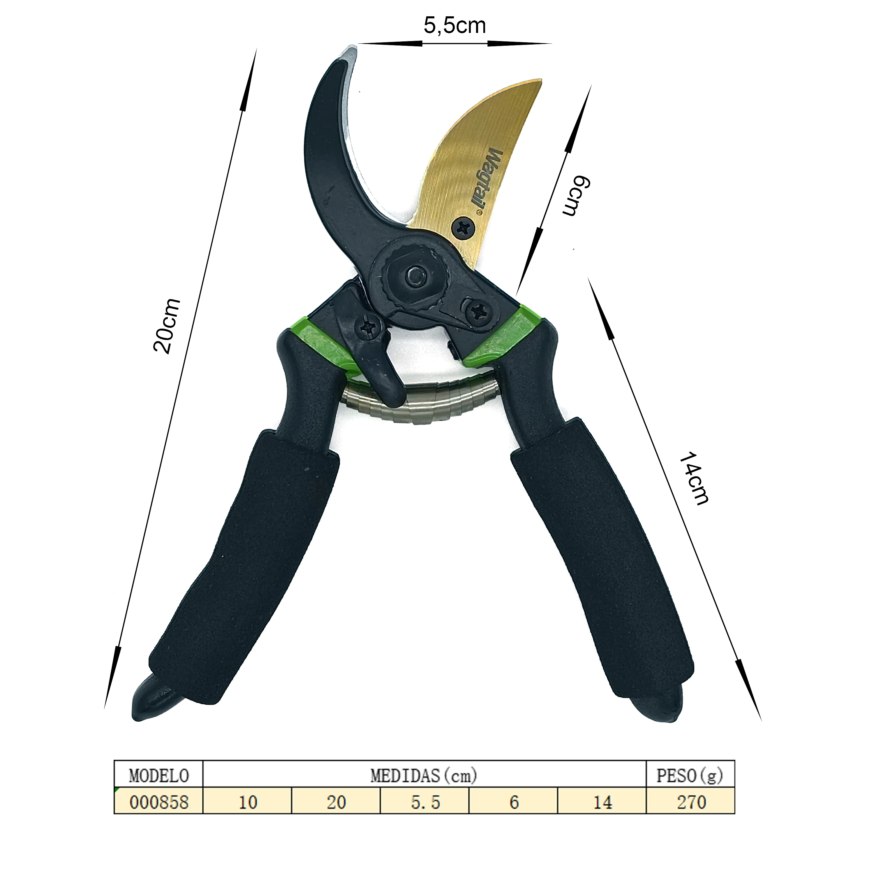 Wagtail professional gardening and agriculture shears, garden shears, Bush and branch cutting tool