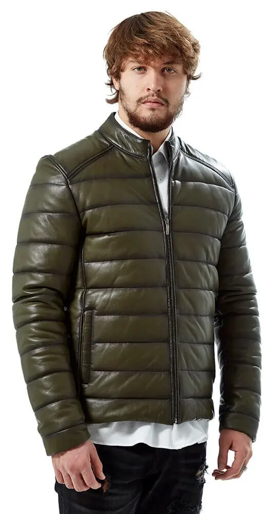 Xanh Bơm Hơi Nam Phối Da Orjinal Da Cừu Thu Đông 2022 Biker Slim Size Lớn VintageTürkiye