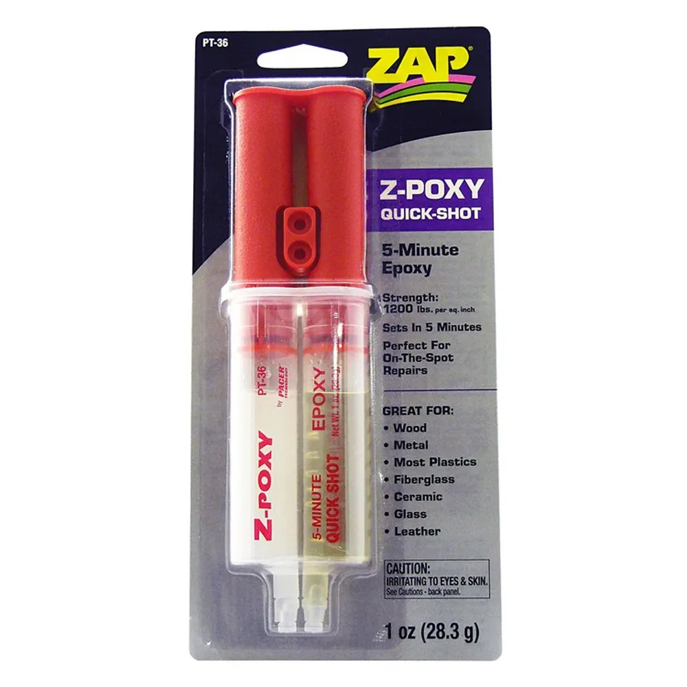 Z-POXY Glue Rapido Epoxy 5 minutes, two component. Metals, wood, gum, aluminum, ceramics, furniture, plastic, porcelain