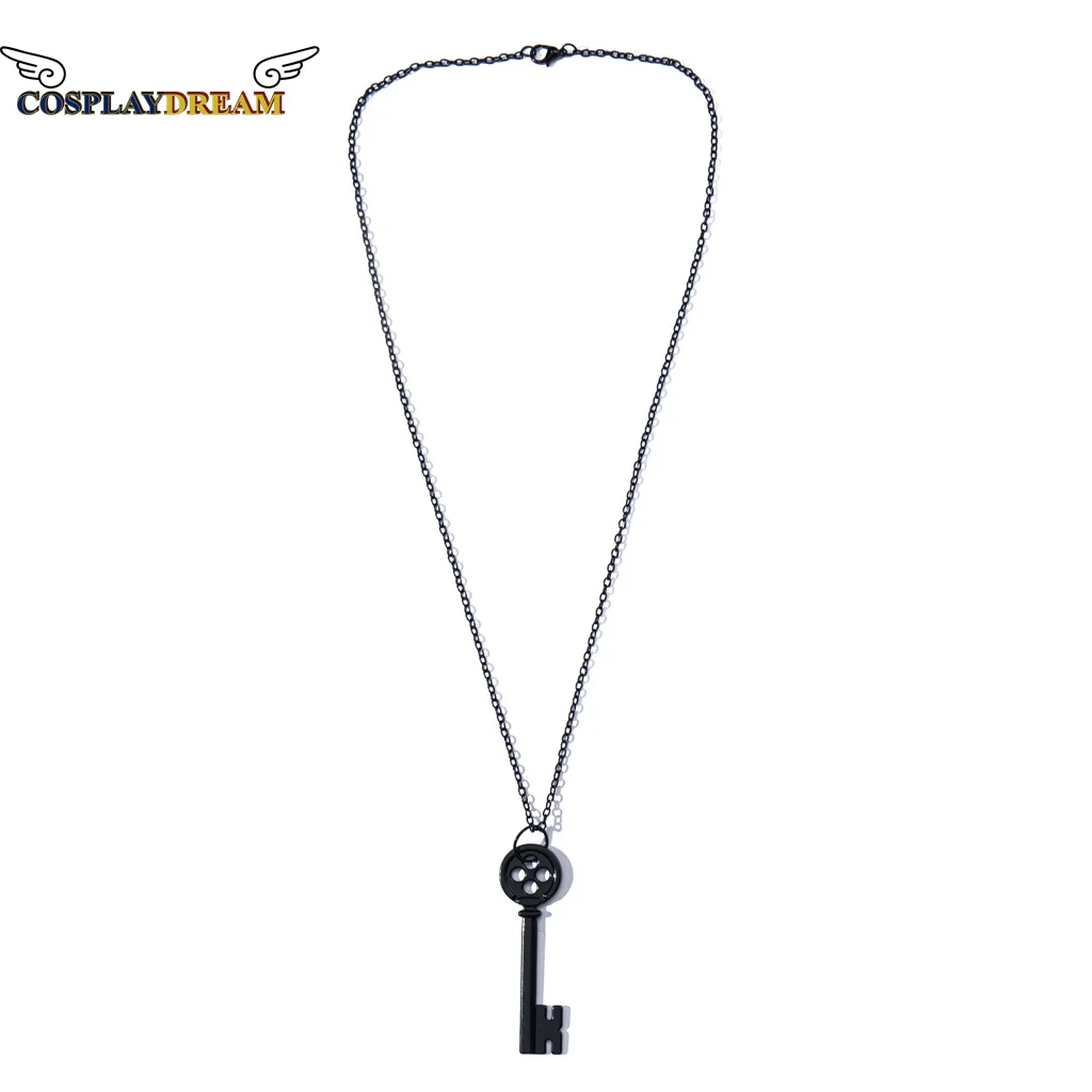 Cosplaydream Movie Coraline Black Key Necklace Cosplay Thriller Movie Key Pendant Costume  Accessories