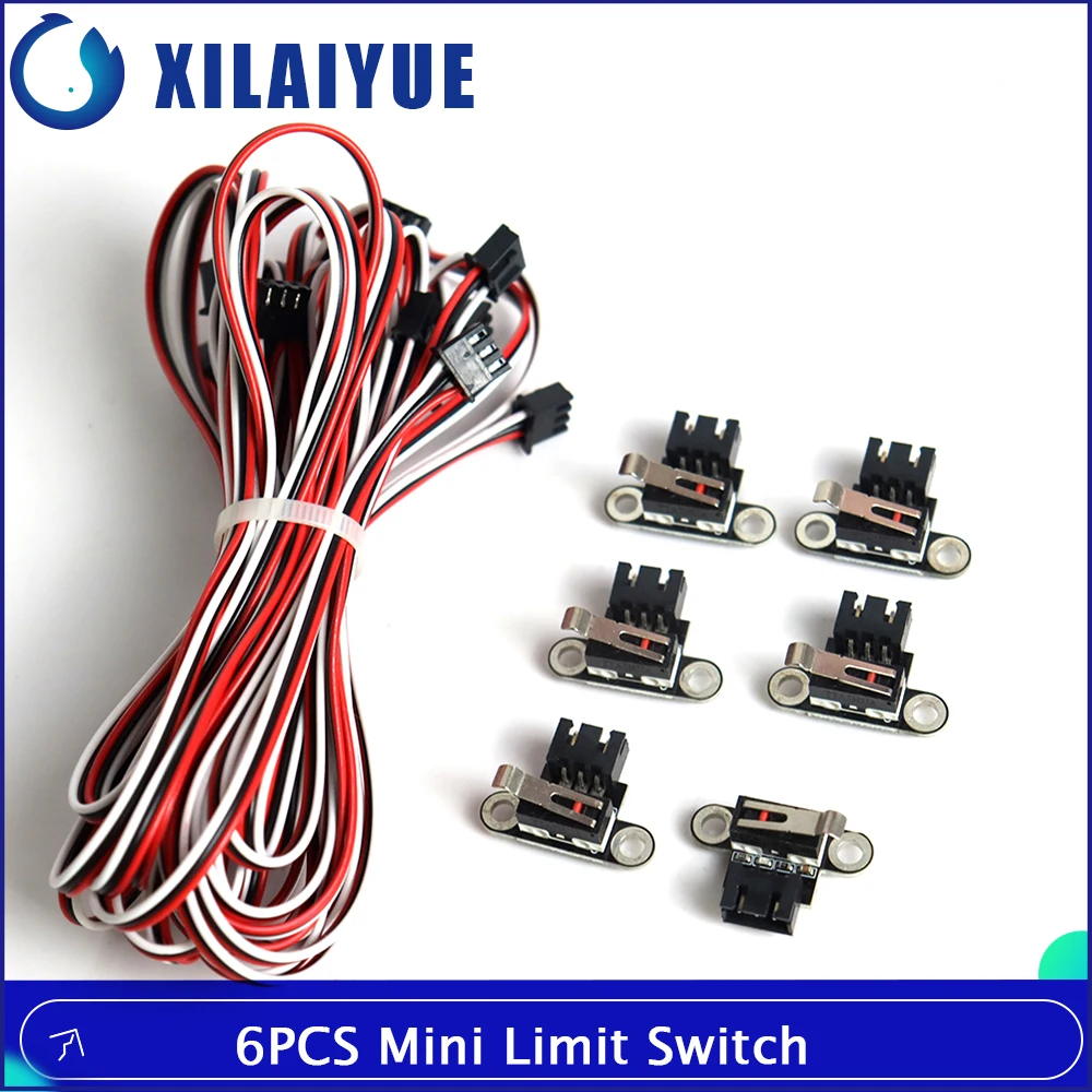 6PCS Micro Limit Switches with 1M 3 Pin Cable for 3018-PRO/3018-MAV/ Mach3.