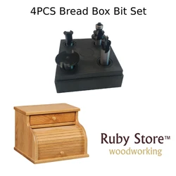 4 Stück Brot kasten Router Bit Set, Tambour Set, 1/2