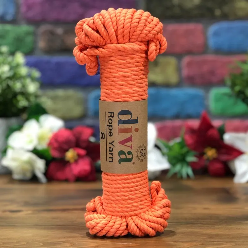 Multicolor geregenereerd katoen Macrame touw - 8mm 250g 24m - 2 twist - 11 kleuropties - muur - deurversieringen, tassen, kussen, kussen, schommel, hangmat, feest, koord, wedd, draad, koord Home Textiel - Twisted DIY