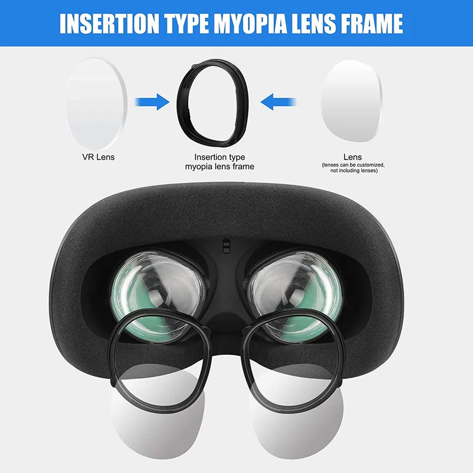 Oculus Quest 2処方箋用の青い近視レンズ,メタ用のクイック分解磁気