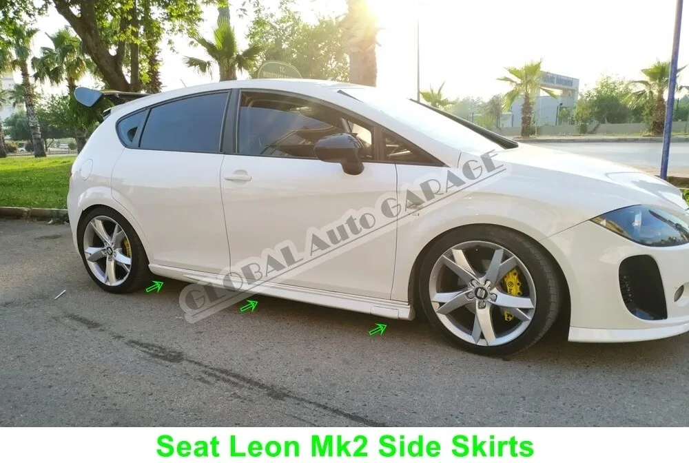 

For Seat Leon Mk2 Side Skirt Threshold 2006 2007 2008 2009 2010 2011 2012 Sill Trim Car Styling Auto Universal Spoiler Mud Flaps