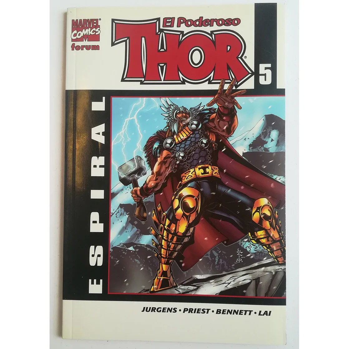 MARVEL, the powerful THOR VOL V No. 5, spiral, ED. FORUM, year 2004, author DAN JURGENS, comic BOOK Spanish, TEBEO