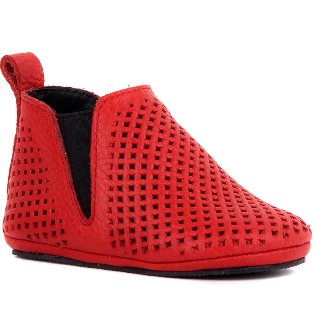 Sail Lakers-Rood Lederen Baby Schoen