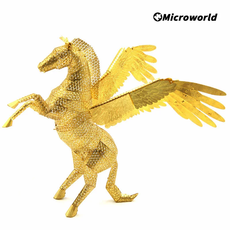 

Microworld 3D металлические головоломки Fly Horse модели Пегас DIY животные головоломки игрушки наборы для сборки подарки на день рождения головоломки для игрушек Audlt