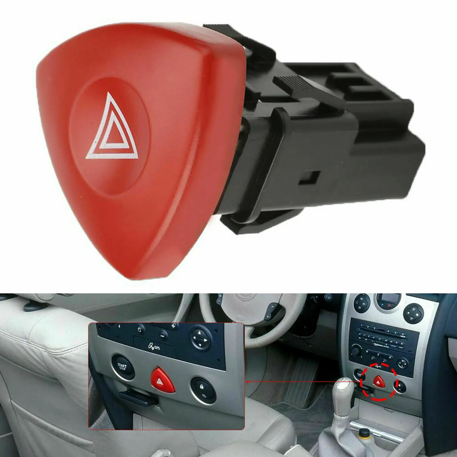 FOR RENAULT TRAFIC MASTER MK2 LAGUNA VAUXHALL VIVARO HAZARD WARNING SWITCH BUTTON