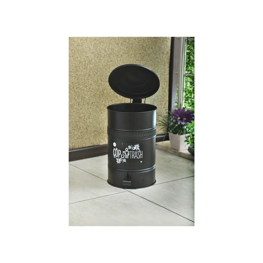 Metal Pedal Dustbin 16 Liter Width: 22 cm / Height: 41 cm Metal Galvanized Static Powder Painted Both decorative and useful,