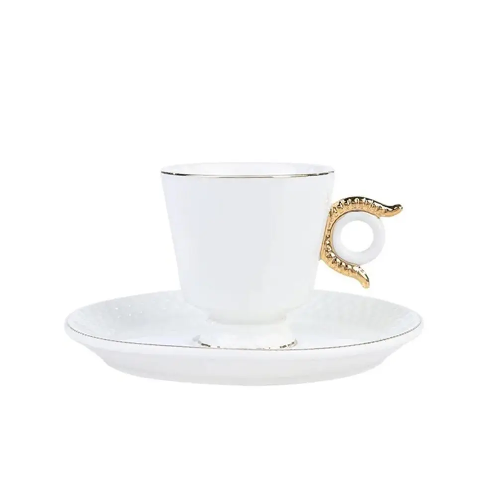 Luxury Set of 2 Coffee Cups Kitchenware Coffee Accessories Tea and Coffee Set Lux Cup and Saucer Espresso New Home Gift