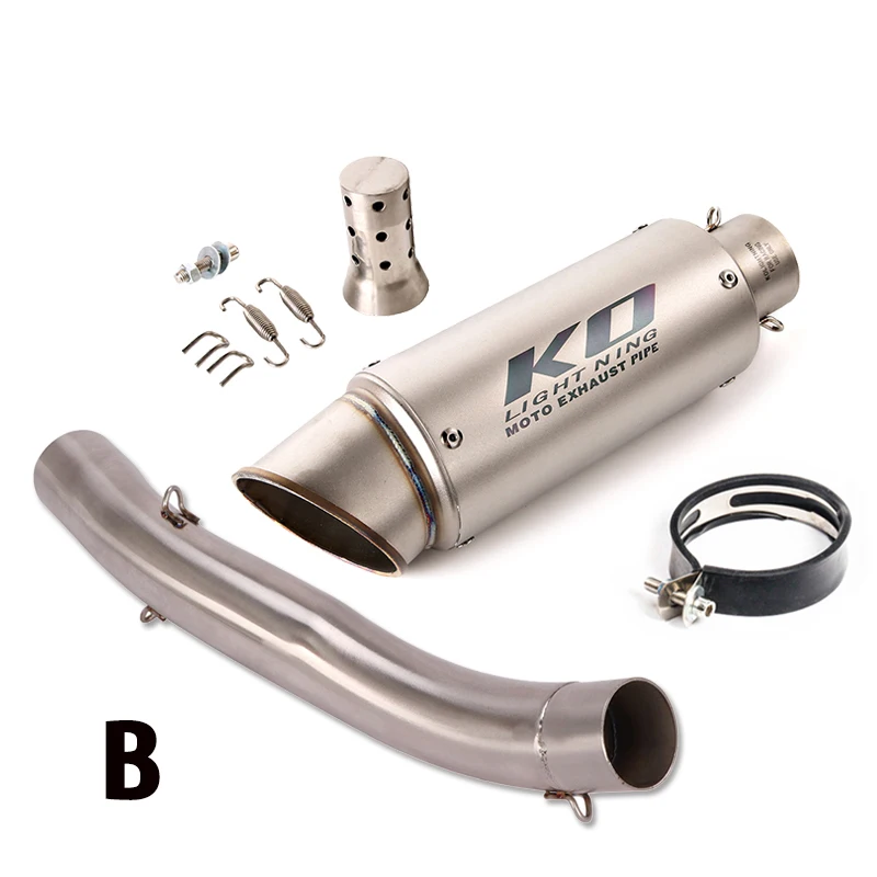 Exhaust System Muffler DB Killer Pipe Slip On Middle Link Tube Connect Section For Ducati Scrambler 800 821 Classic Monster 797