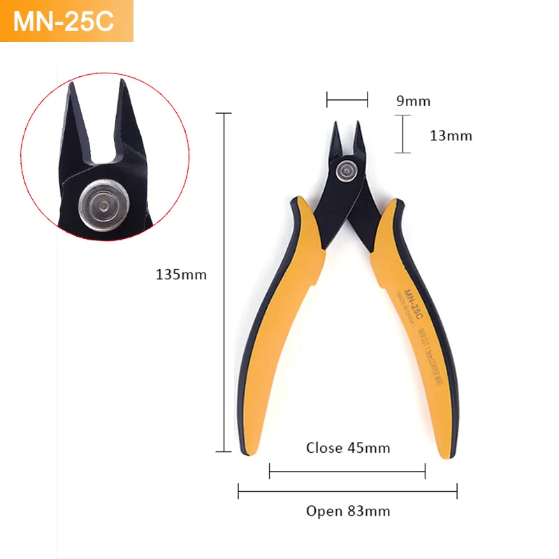 Precision Diagonal Pliers Cutting Pliers for Wire Cable Cutter High Hardness Electronic Repair Hand Tools 135*83mm non-slip