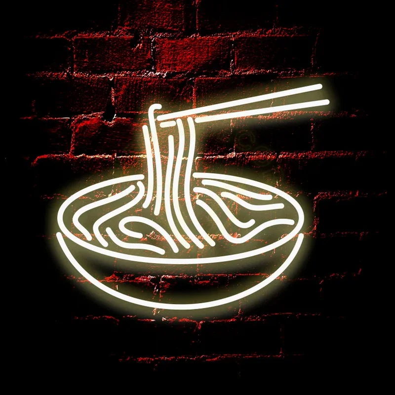 Ramen Japanese Noodles Neon Sign  Dinning Room Kitchen Neon Light  Bedrom Decor Cool Lamp  Custom Noodle Neon Sign  Resturant