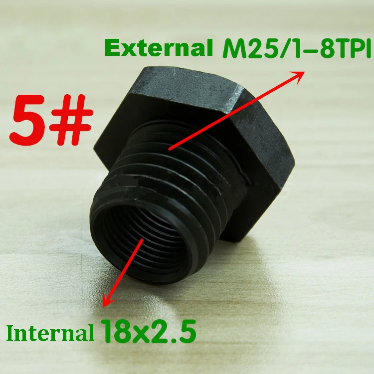 Drehmaschinen-Gewindeadapter 1” × 8TPI / M33 X 3,5 auf M18 X 2,5 Gewinde-Spannfutter-Einsatzadapter Zubehör für Holzdrehwerkzeuge – Detail 7