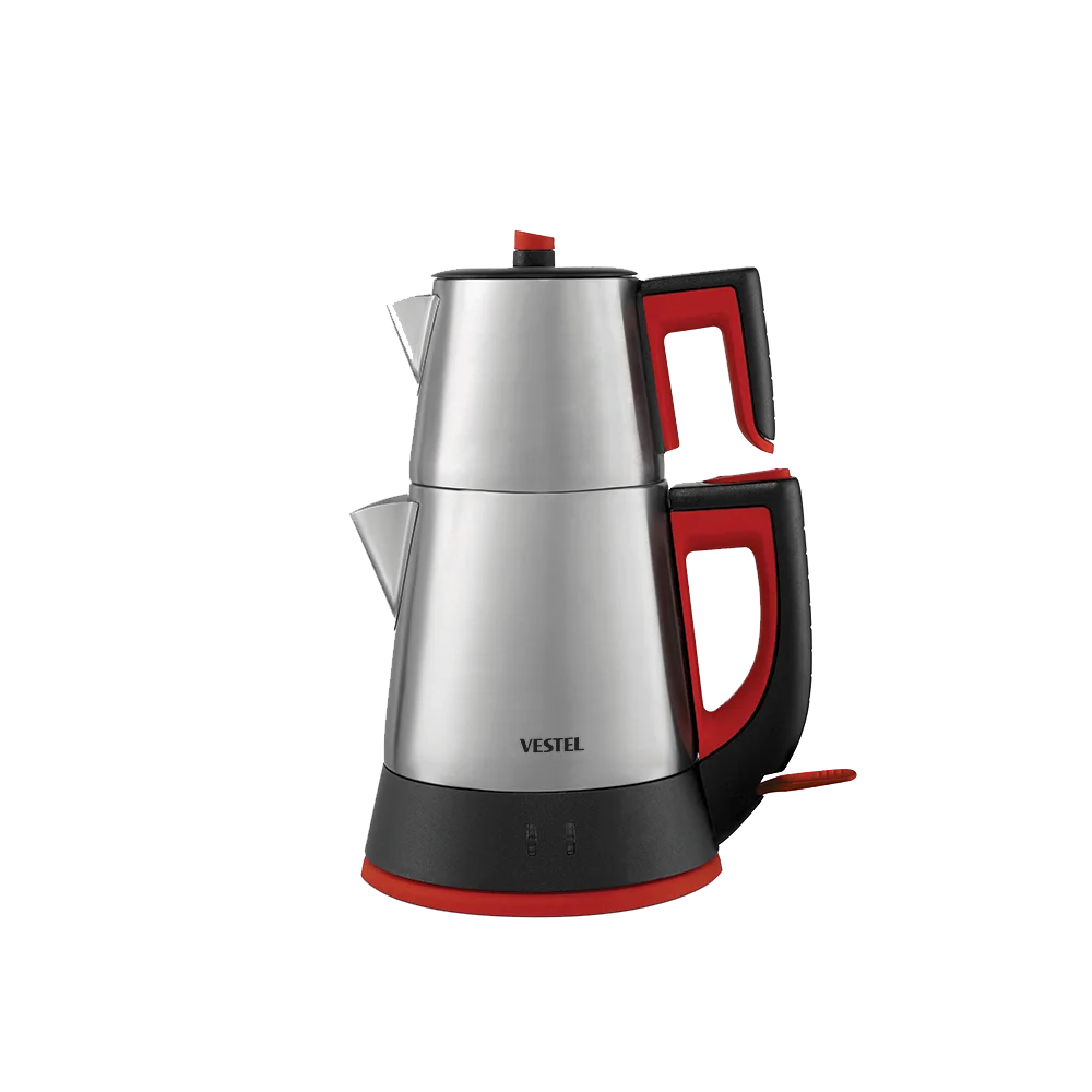 VESTEL Electric Turkish Tea Maker Kettle Teapot 1800W Stainless Steel Water Heater İnfuser For Kitchen Home Coffee